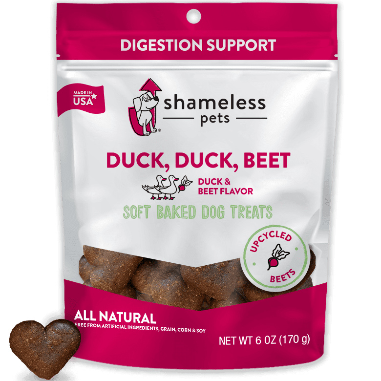 Shameless Pets Dog Treats, Soft Baked Biscuits Duck Duck Beet, 6 oz