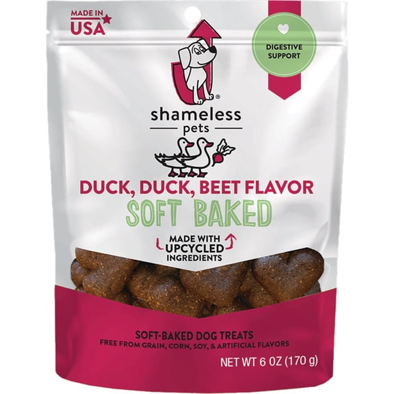 Shameless Pets Duck, Duck, Beet Soft Baked Dog Treat - Pack of 4