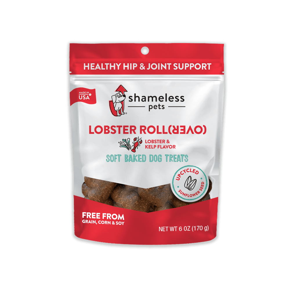 Shameless Pets, Lobster Rollover Flavor, Soft Baked Dry Biscuit Treats for Dogs, 6 oz. Pouch