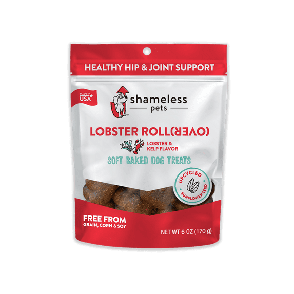 Shameless Pets, Lobster Rollover Flavor, Soft Baked Dry Biscuit Treats for Dogs, 6 oz. Pouch