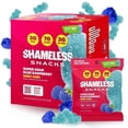 thumbnail image 1 of Shameless Snacks Super Sour Blue Raspberry - Sour Candy & Fruit Snacks, Gummy Candy, Keto Snacks in Bulk, 3g Sugar Gluten Free Vegan for Kids & Adults, 1 of 9