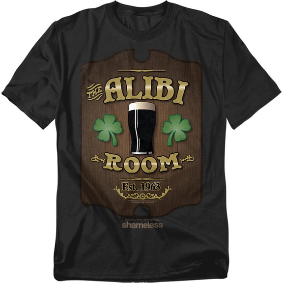 Shameless The Alibi Room Unisex Adult T Shirt (Medium) Black