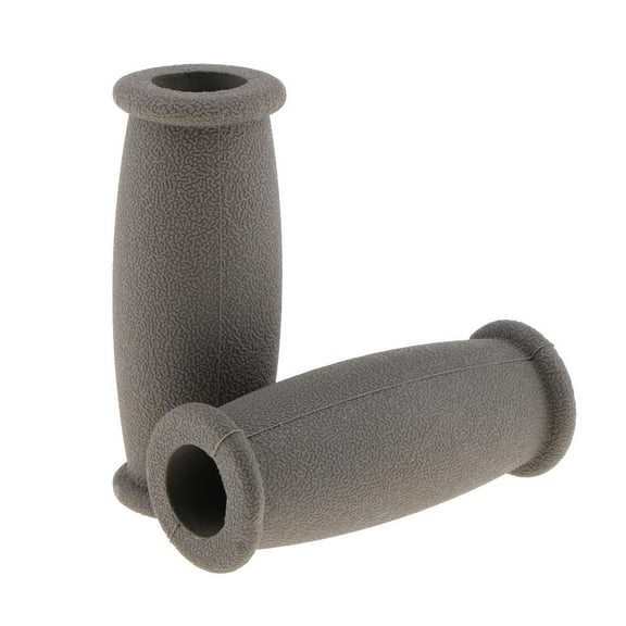 Shamjina Rubber Non-slip Crutches Canes Replacement Hand Grips Covers Cushion Gray