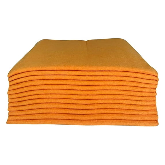 Shammy Cloth Towel Orange Extra Large Super Absorbent Bulk Wholesale 12 Pack Kitchen Bath Floor Reusable for Home Kitchen Bathroom Car Pet Stains