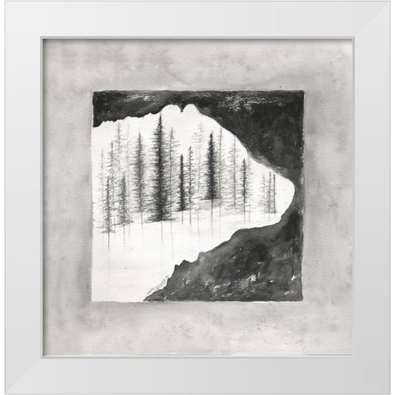 Shamp, Cindy 12x12 White Modern Wood Framed Museum Art Print Titled - Bear Silhouette