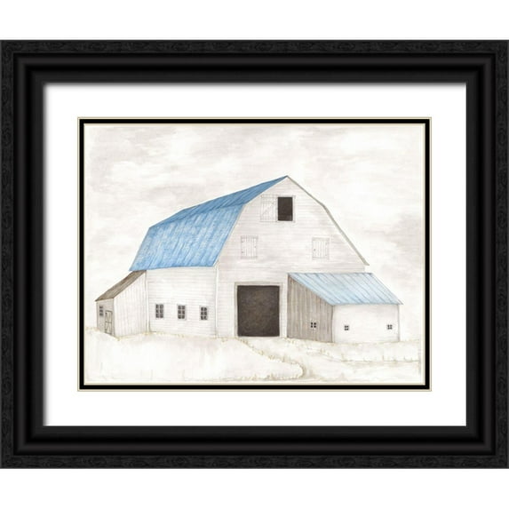 Shamp, Cindy 14x12 Black Ornate Wood Framed with Double Matting Museum Art Print Titled - Barn III