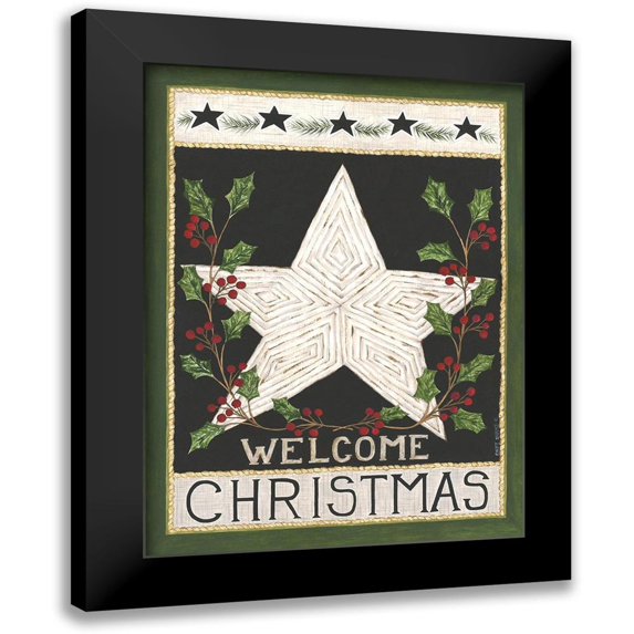 Shamp, Cindy 19x24 Black Modern Framed Museum Art Print Titled - Welcome Christmas Star