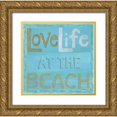 thumbnail image 1 of Shamp, Cindy 20x20 Gold Ornate Wood Framed with Double Matting Museum Art Print Titled - Love Life at the Beach, 1 of 4
