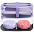 thumbnail image 1 of Shampoo Bar Holder and Soap Case, Leakproof Travel Container with Lid & Drain Tray, Includes Silicone Strap and Soap Bag, Compatible with Kitsch Solid Shampoo & Conditioner Bars(Grape Purple, Large), 1 of 3