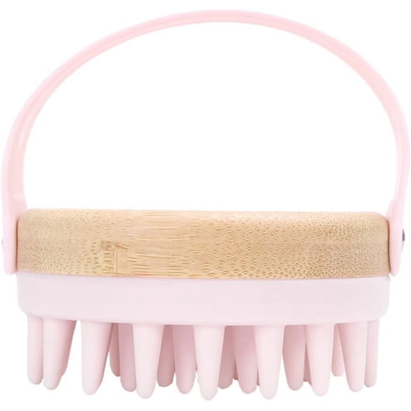 Shampoo Brush Silicone Hair Scrubber Handheld Shower Scalp Scrubber Anti-dandruff Shampoo Dandruff Brush Exfoliator Silicone Head Hair Brush Bamboo Care Brush Food Grade