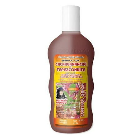 Shampoo Cacahuananche Tepezcohuite 550Ml / 18.59 FL Oz - Deeply Cleanse Your Hair From The Roots For A Beautiful Appearance