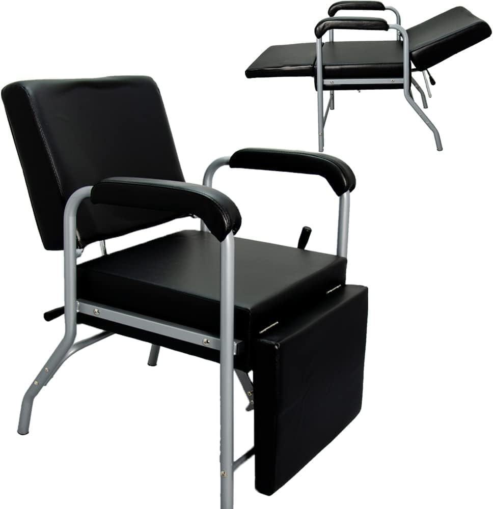 Shampoo Chair With Footrest For Salon, Reclining Salon Chair Barber Chair Styling Chair For Hair