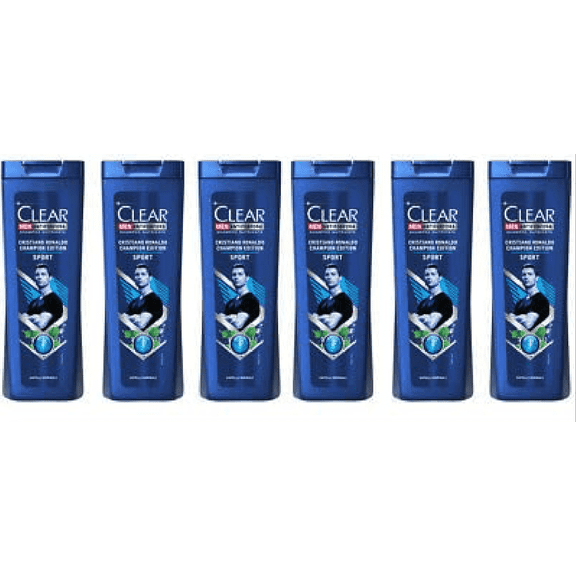 Shampoo Clear Clear Men Shampoo Antiforfora Cristiano Ronaldo Champion Edition Sport 6x400ML