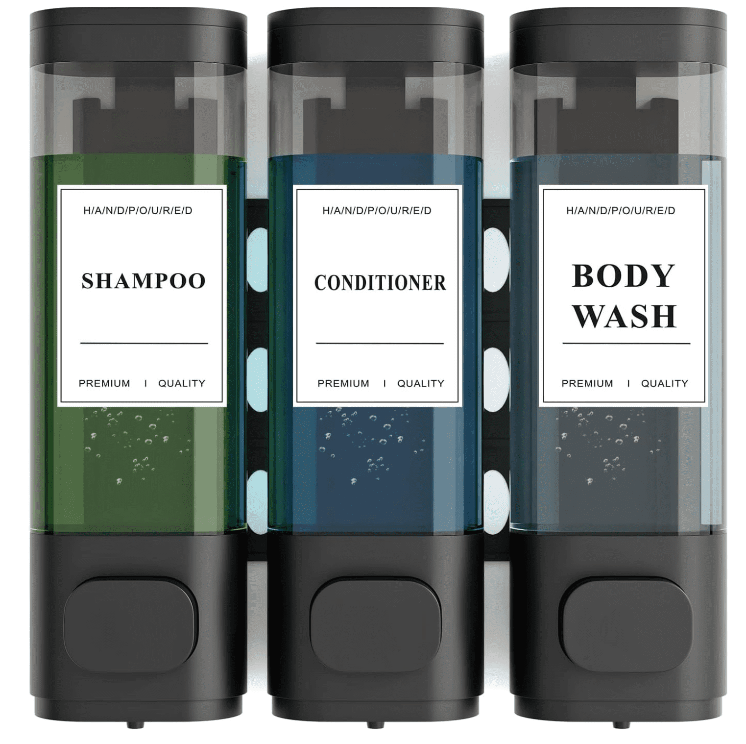 Shampoo and Conditioner Dispenser – Wall-Mounted Shower Soap Dispenser, No-Drill Installation, Lockable, 900 ml Capacity,for Bathroom & Hotel or Airbnb