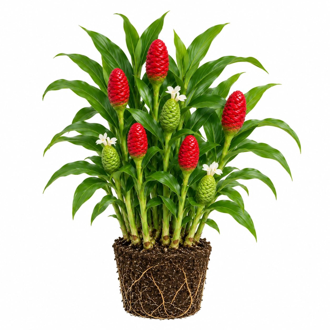 Shampoo Ginger Starter Plants - Set of 4, 4-8 In, Thrives in Partial ...