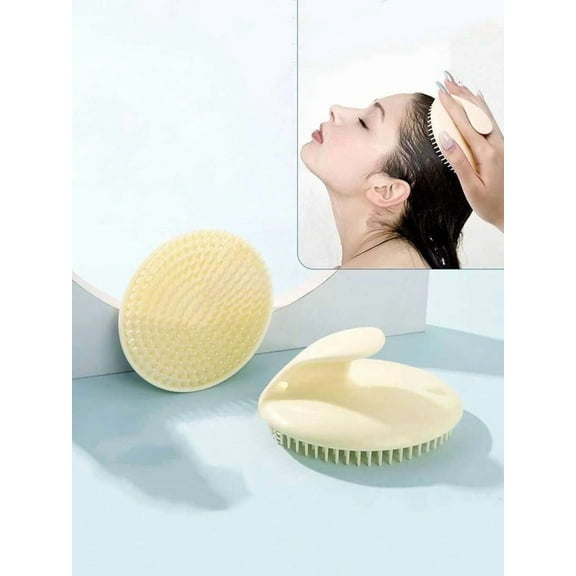 Shampoo Massage Brush - Scalp Exfoliator & Head Scratcher for Dandruff, Cleaning & Hair Growth - Portable for Travel, Sport, Office - Hair Care Accessory