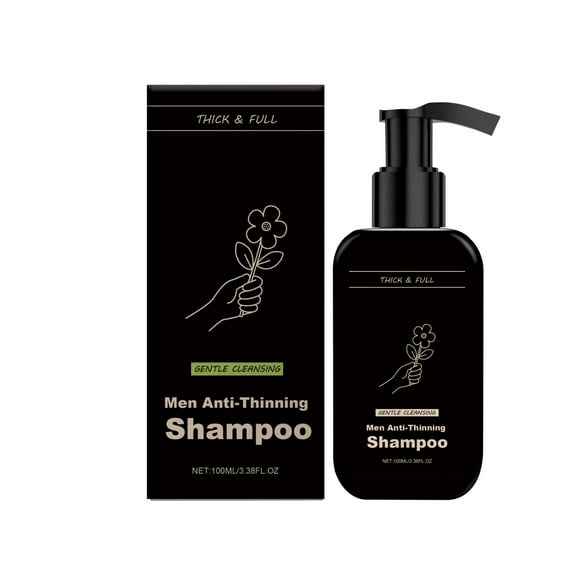 Shampoo,Men's Thick And Voluminous Shampoo Gently Cleanses And Strengthens Hair Nourishes The Scalp Reduces Dandruff Promotes Thickening Of All Hair Types 100ml
