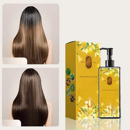 Shampoo,Nourishing Plant-Based Hair Color Long-Lasting Natural Hair Color Shampoo For Gray Coverage Instant Effect In Minutes Softens And Adds Shine For Men Women 300ml