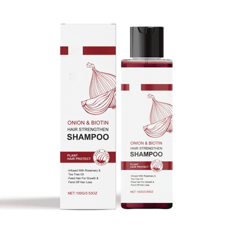 Shampoo,Onions And Biotin Hair Care Shampoo Promote Hair Thickening Nourish The Scalp And Make Hair Shiny And Smooths 100ml
