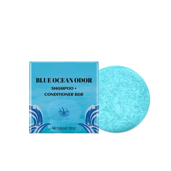 Shampoo and Conditioner Bar- Clean, Purifying, Natural, Healthy Look and Shine, Paraben Free, Blue Ocean For All Hair Type