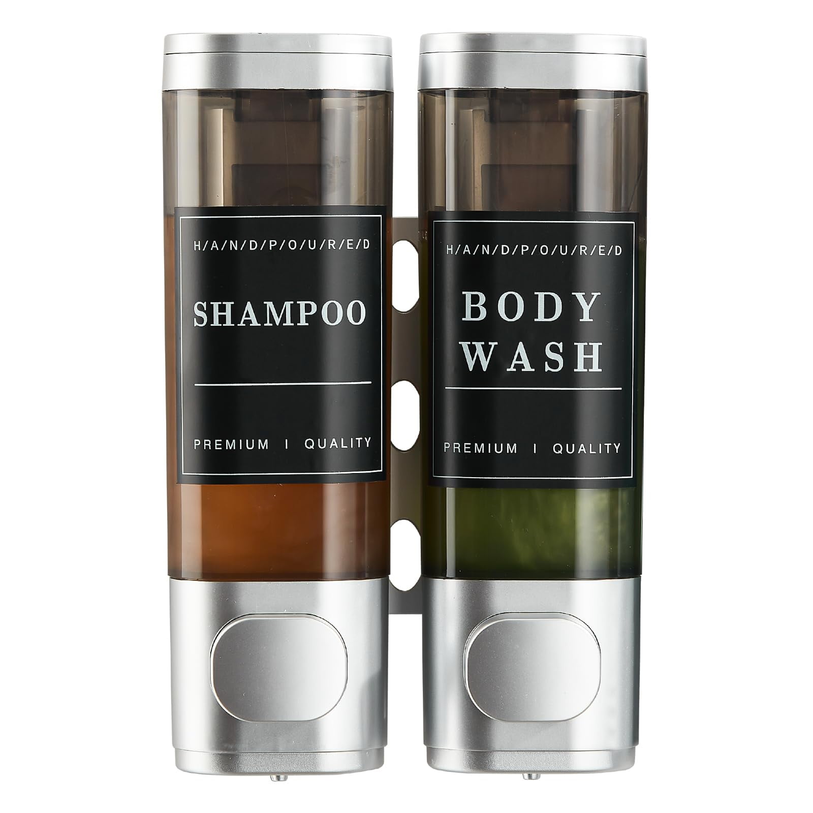Shampoo and Conditioner Dispenser,Shower Soap Dispenser 3 Chamber No Drill Wall-Mounted Large Capacity