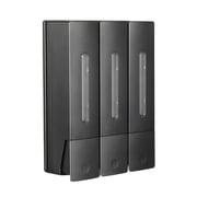 Shampoo and Conditioner Dispenser - Wall-Mounted 3-Chamber Shower Soap Dispenser, No-Drill, 1200ML Capacity, for Bathroom & Hotel