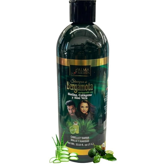 Shampoo de bergamota biotina, colageno & Aloe Vera Net Wt 33.8 fl. oz
