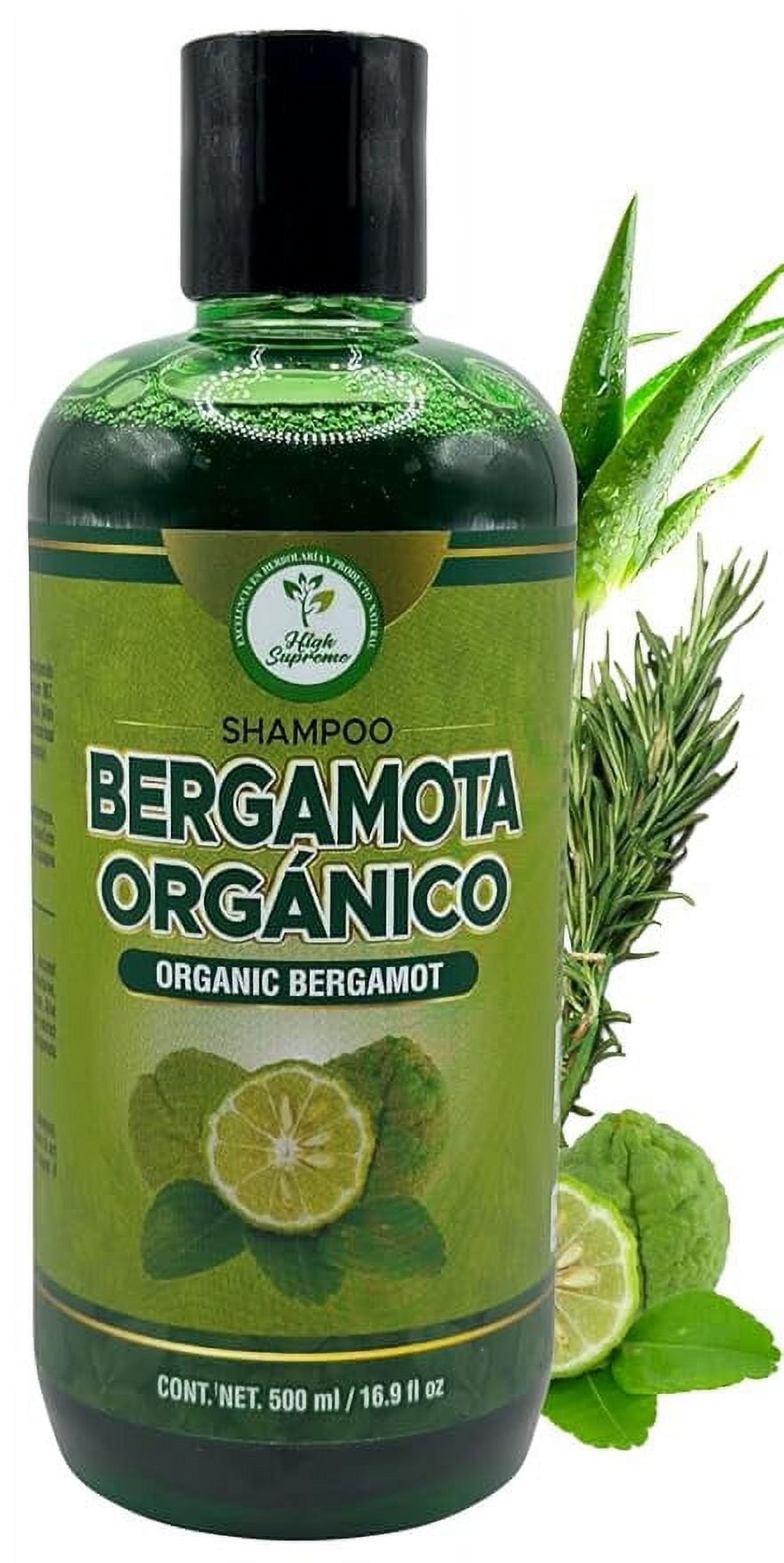 Shampoo organic bergamot (16.9 fl oz) with aloe vera & rosemary SHAMPOO ORGANICO BERGAMOTA con Sabila & Romero Cont. net. 500 ml