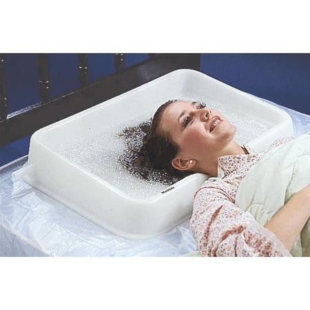 Shampoo rinse basin, rigid plastic