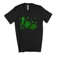 thumbnail image 1 of Shamrock Baseball Tools Shape; St. Patrick's Day Lucky Irish Player Team Unisex T-Shirt, 1 of 4