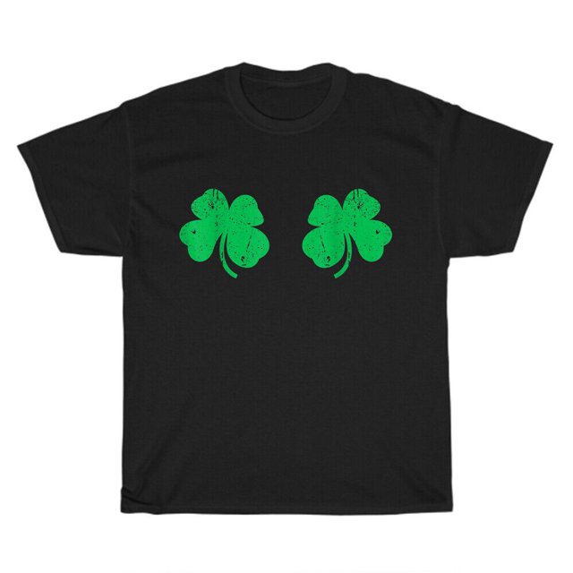 Shamrock Boobs Clover Irish Happy St Patricks Day TShirt Unisex Funny
