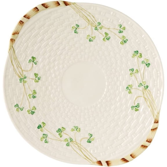 Shamrock Bread Plate, 11.25-Inch, White