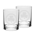thumbnail image 1 of Shamrock Celtic Logo 14 oz Classic Double Old Fashion Glass - Set of 2, 1 of 1