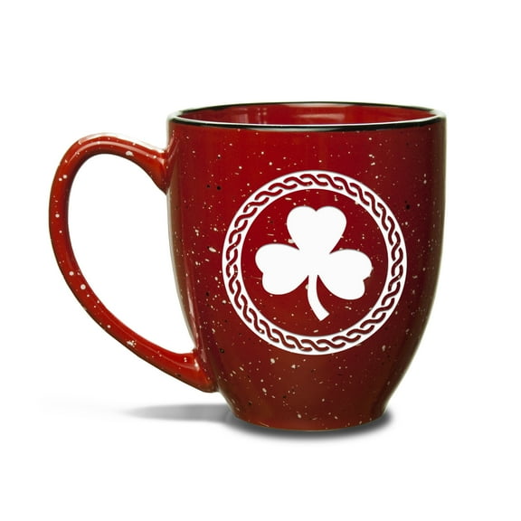 Shamrock Celtic Logo 15 oz Red Bistro Mug