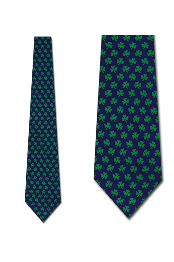 Shamrock Clovers (Navy) Necktie Mens Tie