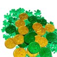 thumbnail image 1 of Shamrock Coin Toy 100pcs Ireland Coin Toys St. Patrick's Day Party Toy Coins St. Patrick's Coin for Boys and Girls Green(D), 1 of 3