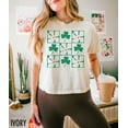 thumbnail image 1 of Shamrock Crop Top, St Patricks Day, Irish Crops, Floral Cropped Tee, 1 of 5