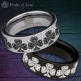 thumbnail image 1 of Shamrock Cross Tungsten Carbide Ring, 1 of 9