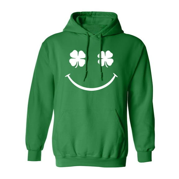 Shamrock Face Adult Hooded Sweatshirt