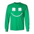 thumbnail image 1 of Shamrock Face Adult Long Sleeve T-shirt, 1 of 3