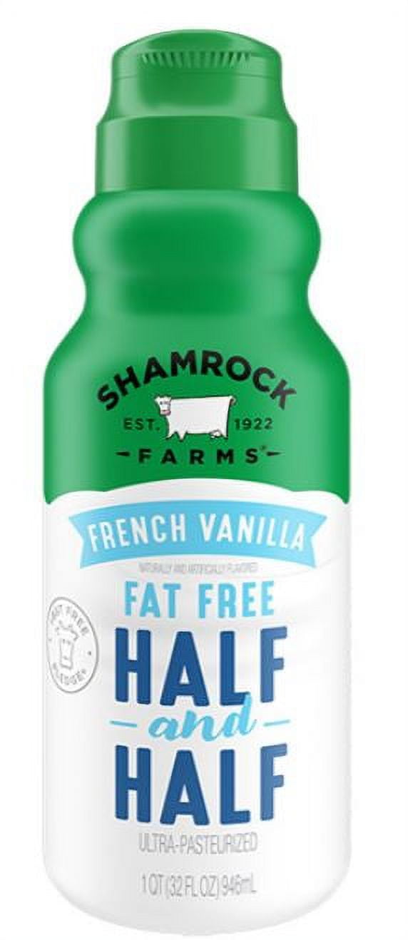 Shamrock Farms Fat Free French Vanilla Half And Half, 1 qt
