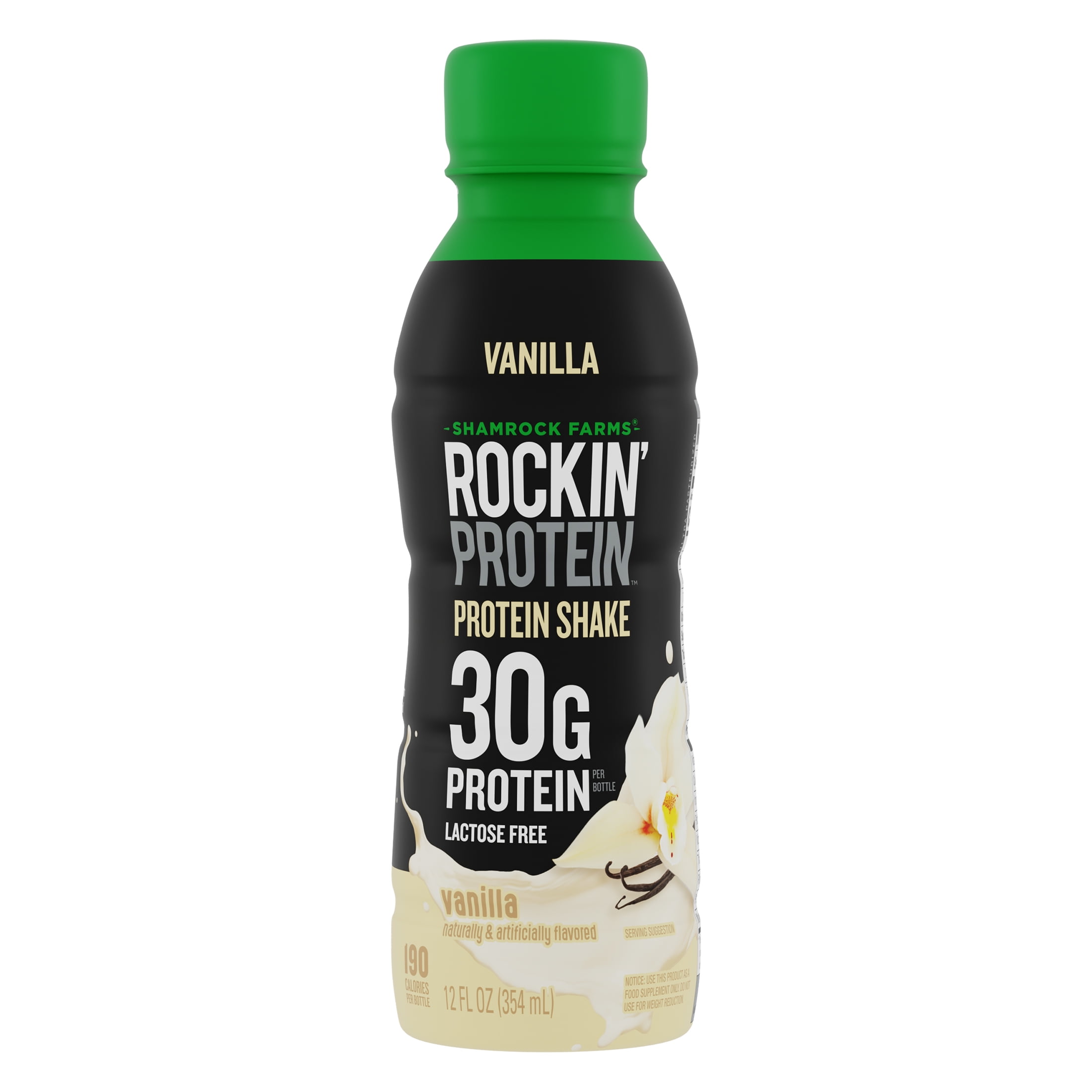 Shamrock Farms Rockin' Protein Builder, Vanilla, 12 fl. oz. Lactose Free Nutrition Drink