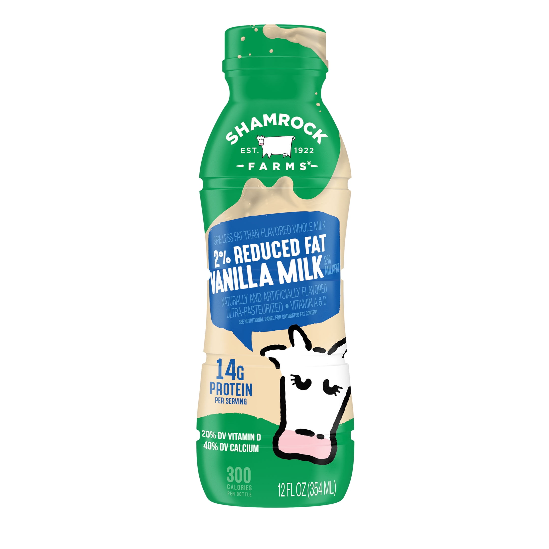 Shamrock Farms Milk Reduced Fat Vanilla Milk, 12oz