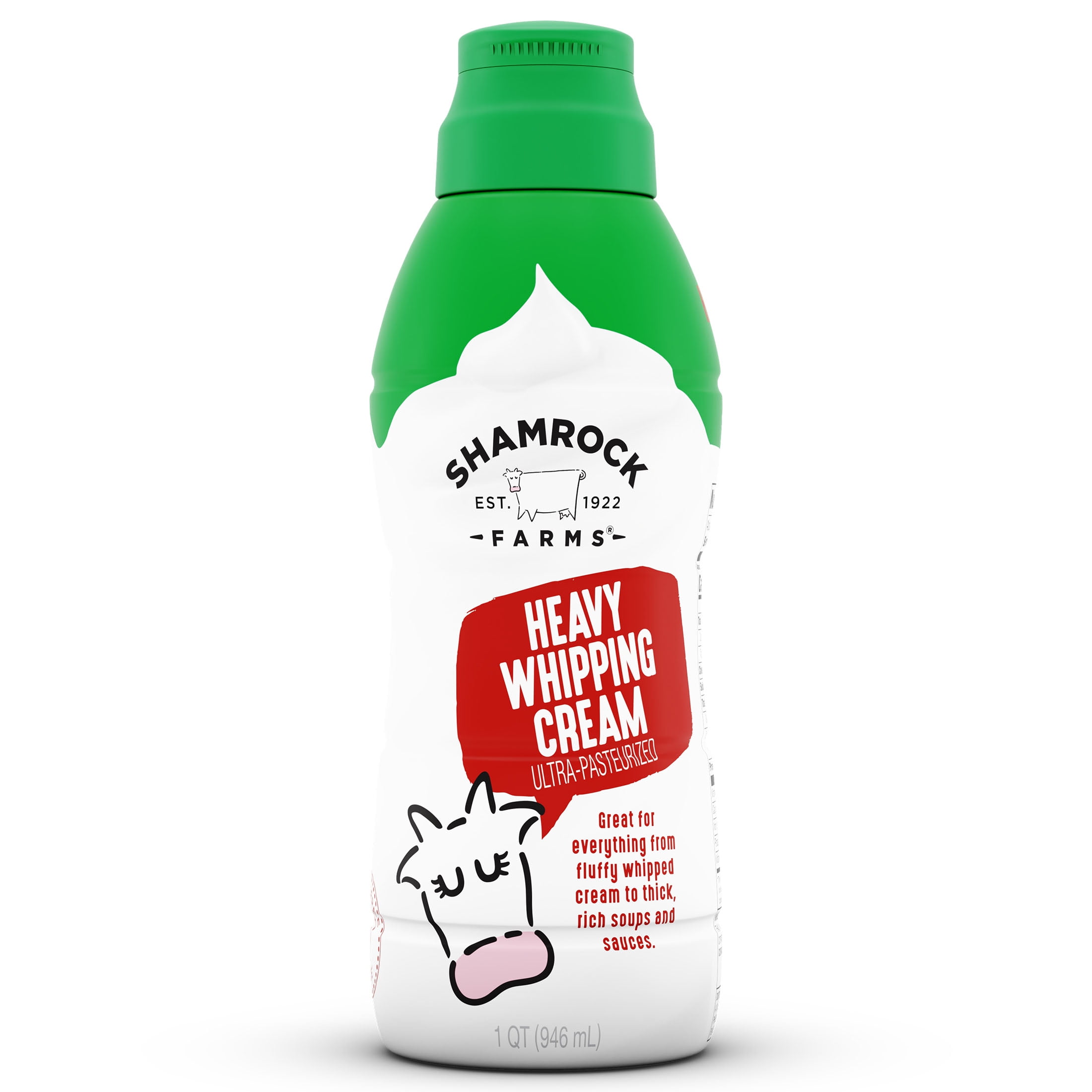 Shamrock Farms Refrigerated Heavy Whipping Cream, 32oz Plastic Bottle