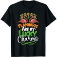 thumbnail image 1 of Shamrock Flamingos St. Patricks Day for Irish Bird Lover T-Shirt, 1 of 5