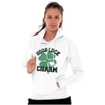 thumbnail image 1 of Shamrock Good Luck Charm St. Pattys Women Plus Size Graphic Pullover Hoodie Brisco Brands 3X, 1 of 3