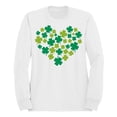 thumbnail image 1 of Shamrock Heart Lucky Clover St. Patricks Day Design Men's Sweatshirt, 1 of 3