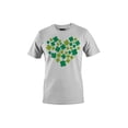 thumbnail image 1 of Shamrock Heart Lucky Clover St. Patricks Day Design Men's T-shirt, 1 of 3