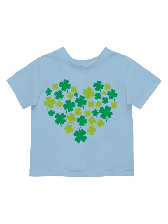 Shamrock Heart Lucky Clover St. Patricks Day Design Toodler's T-shirt