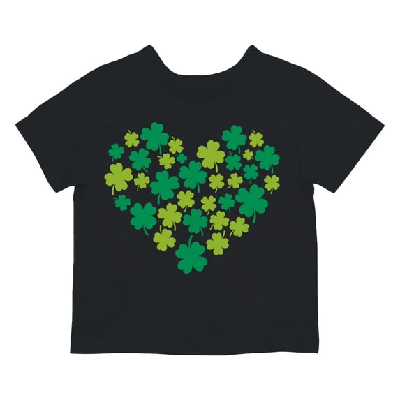Shamrock Heart Lucky Clover St. Patricks Day Design Toodler's T-shirt